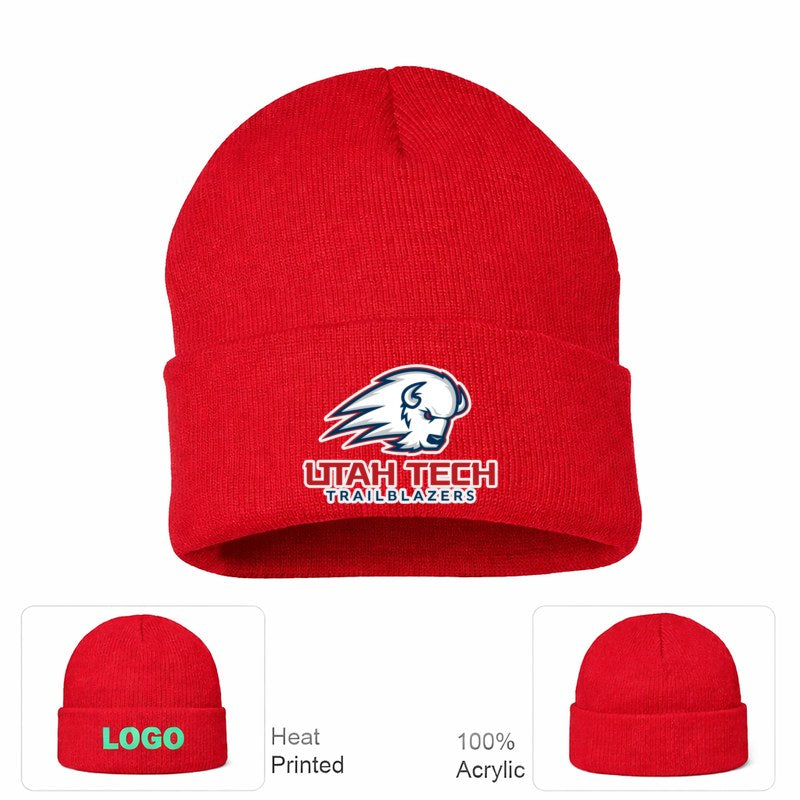 Utah Tech Trailblazers Red Beanie Hat