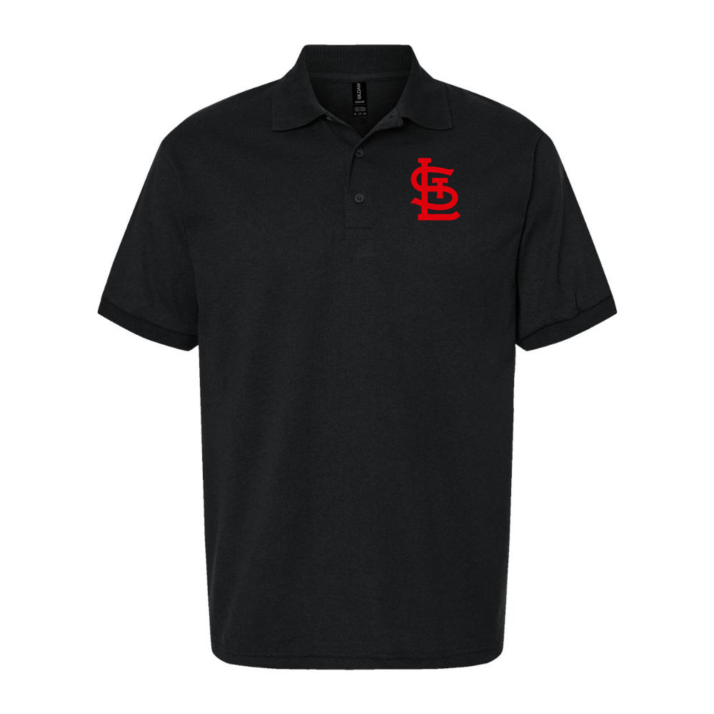 Men's St Louis Cardinals Dry Blend Polo - Black