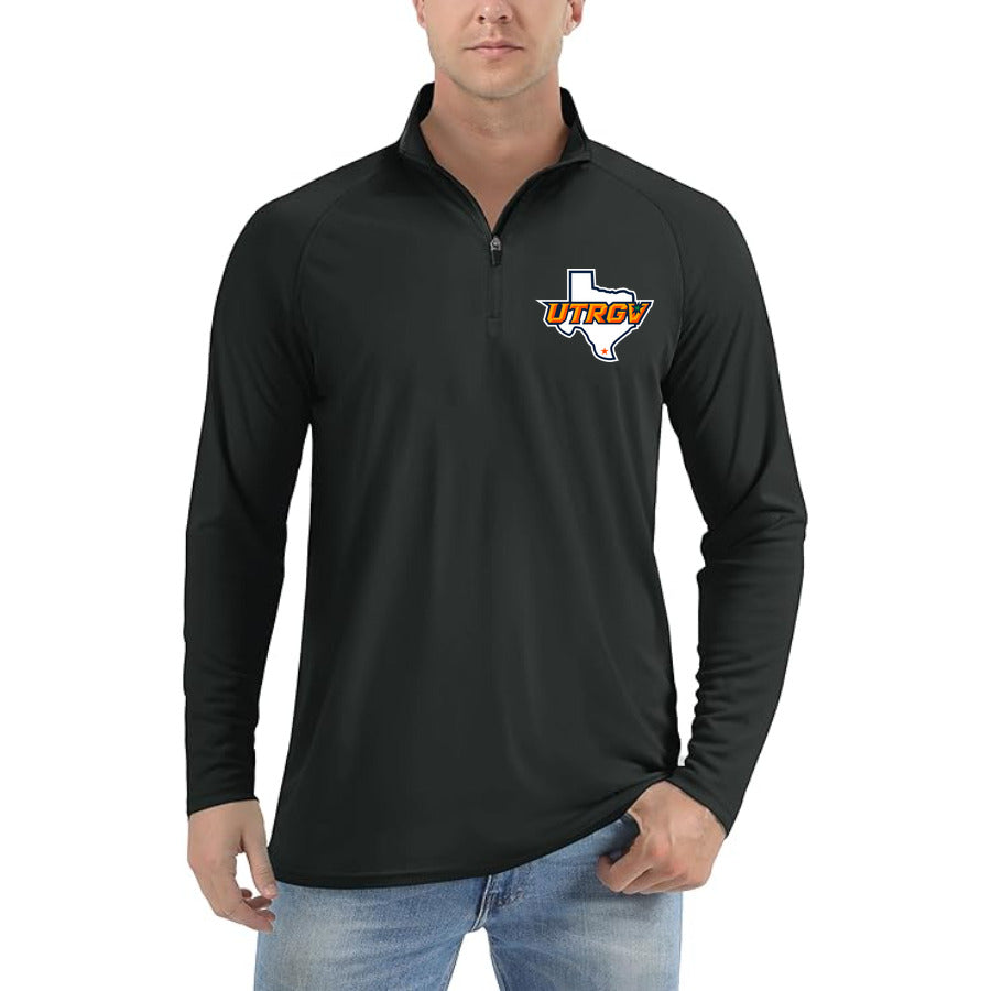 UTRGV Vaqueros Logo quarter-zip athletic shirt in Black