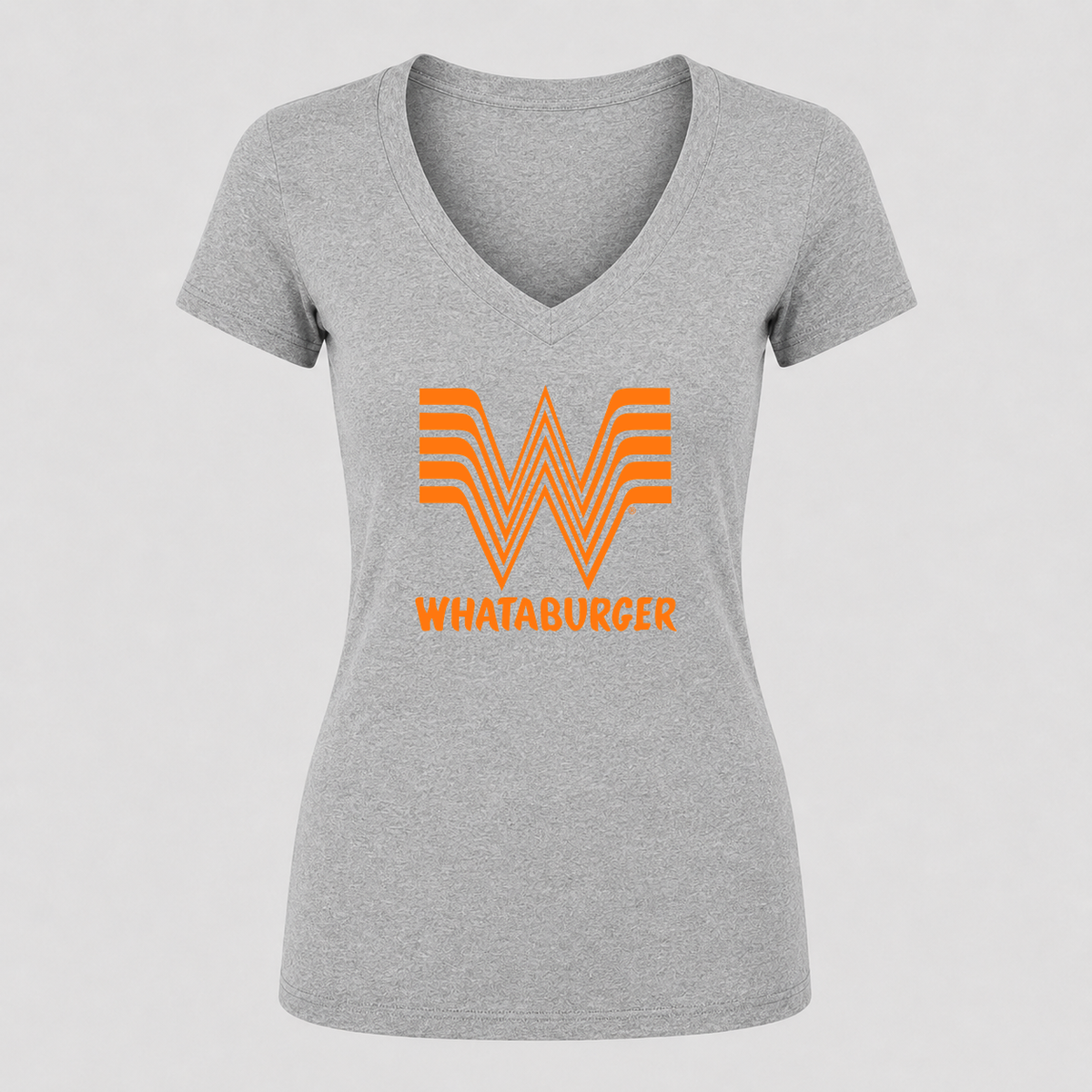 Women's Whataburger V Neck T-Shirt in gray