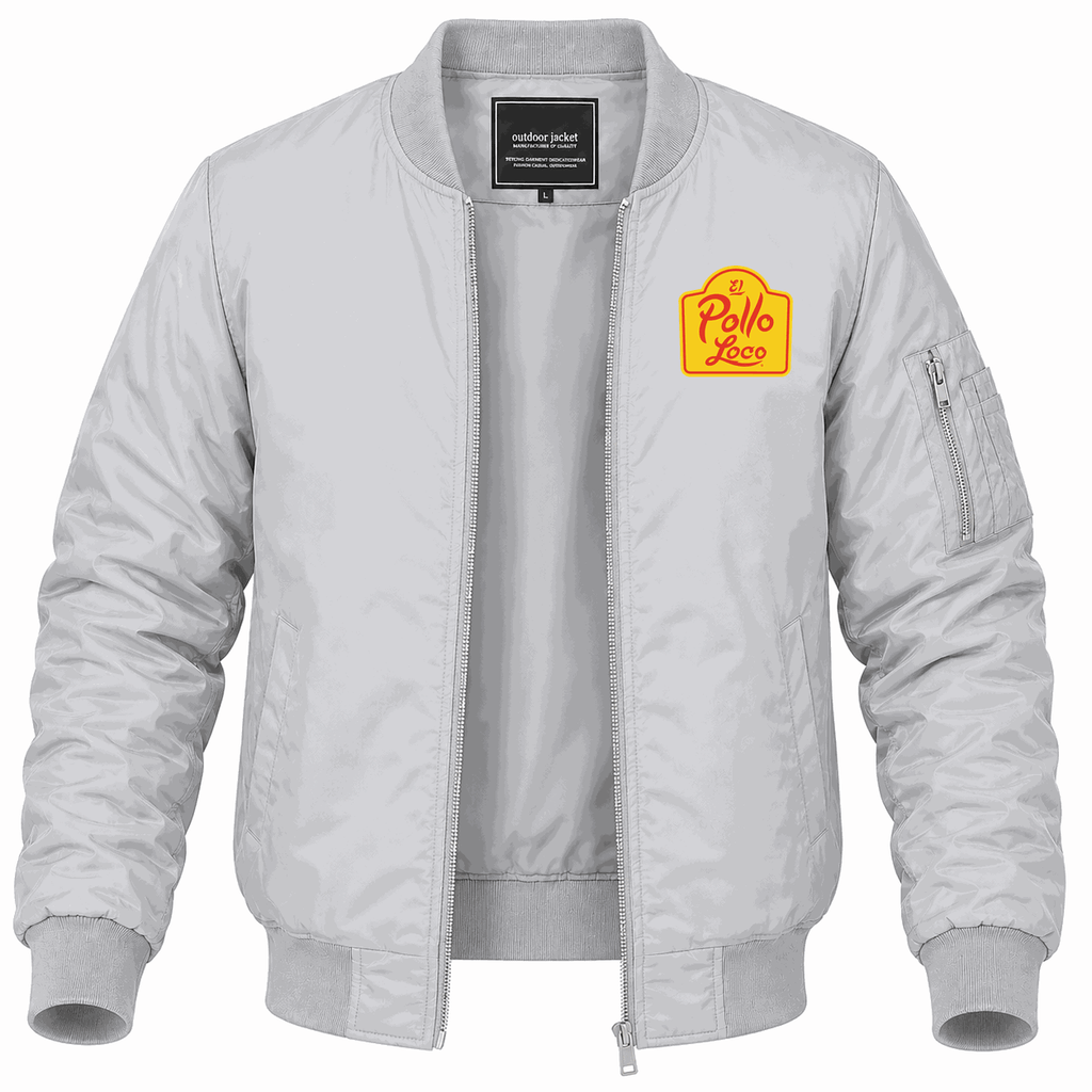 Men's El Pollo Loco Lightweight Bomber Jacket - Gray