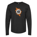 Men's Dragon Ball Z Logo Long sleeves Cotton Blend T-Shirt - Black