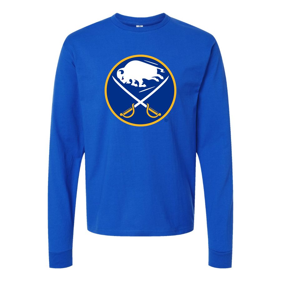 Men's Buffalo Sabres Long sleeves Cotton Blend T-Shirt - Blue