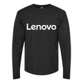 Men's Lenovo White Long sleeves Cotton Blend T-Shirt - Black