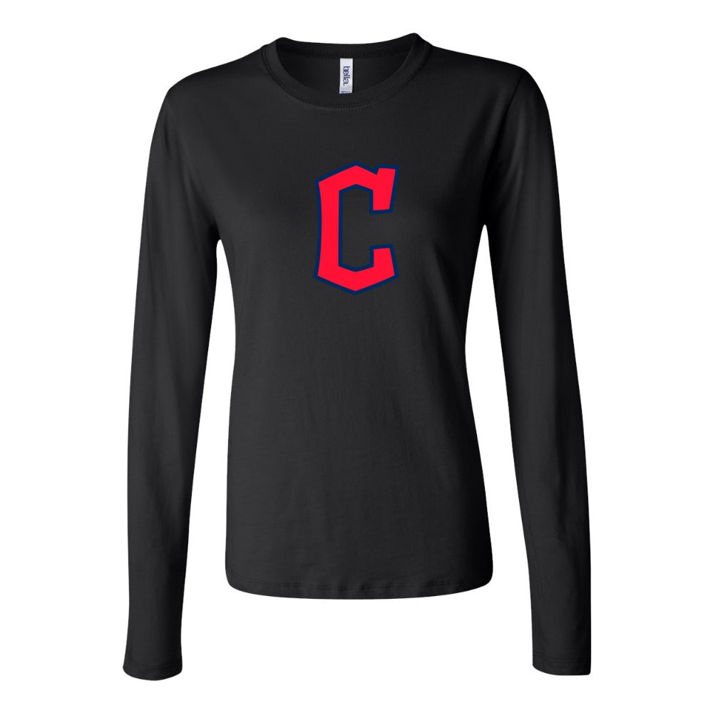Women's Cleveland Guardians Long Sleeve T-Shirt - Black