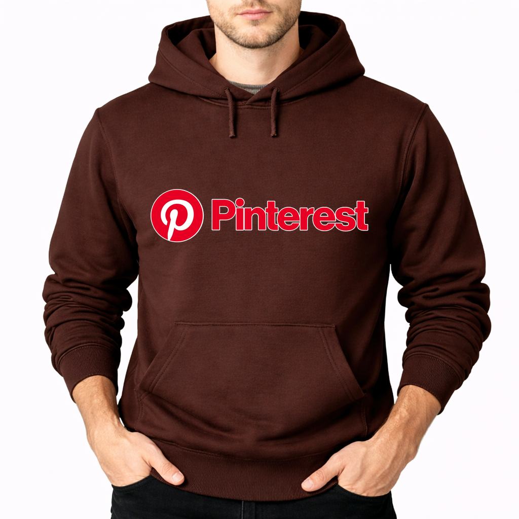 Men's Pinterest Pullover Hoodie - Brown