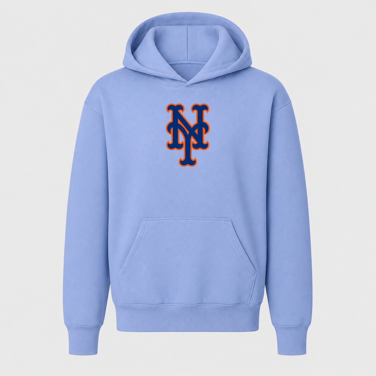 Youth New York Mets Pullover Hoodie - Light Blue
