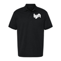 Men's Lyft White Logo Dry Blend Polo - Black