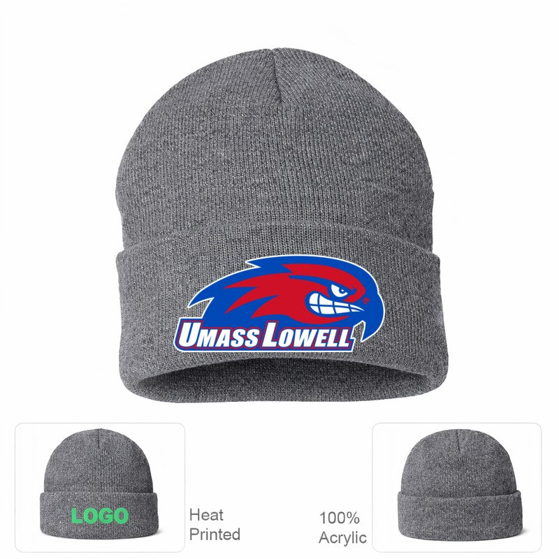 UMass Lowell River Hawks Grey Beanie Hat