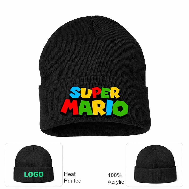 Super Mario Beanie Hat - Black