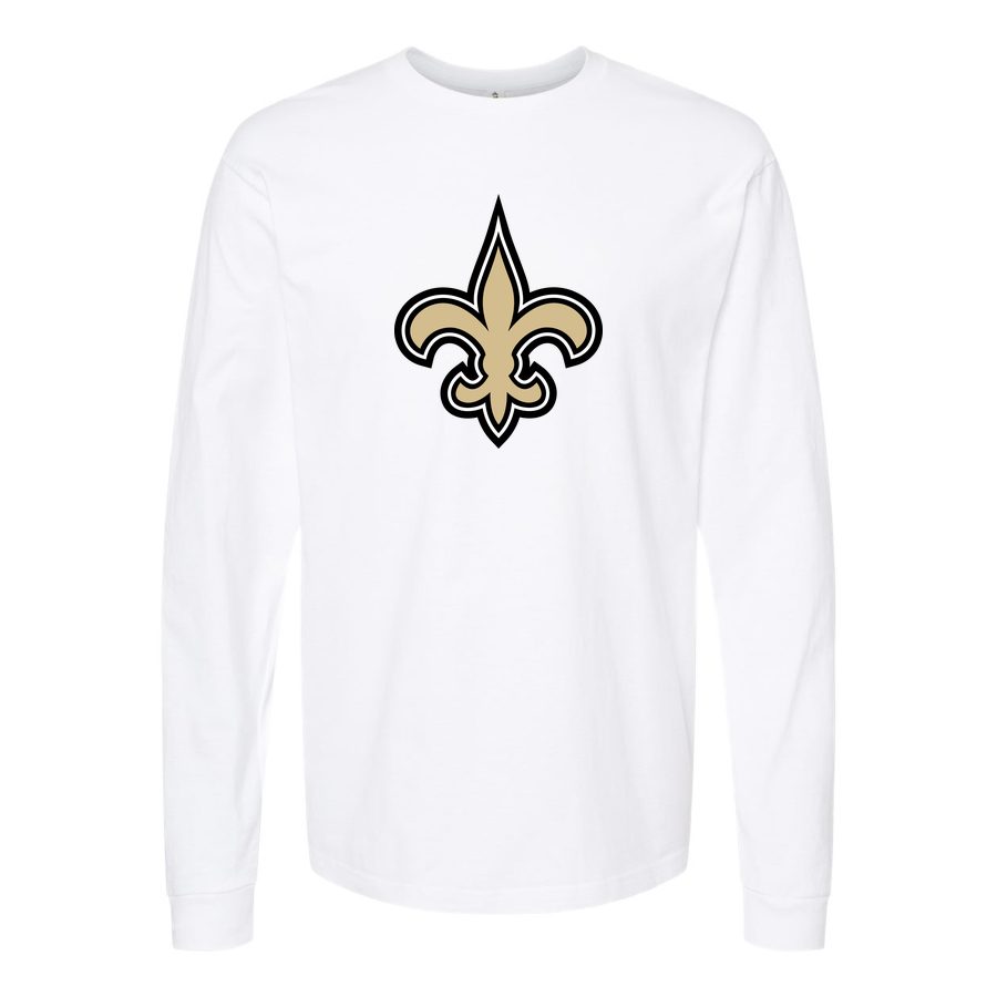 Men's New Orleans Saints Long sleeves Cotton Blend T-Shirt - White