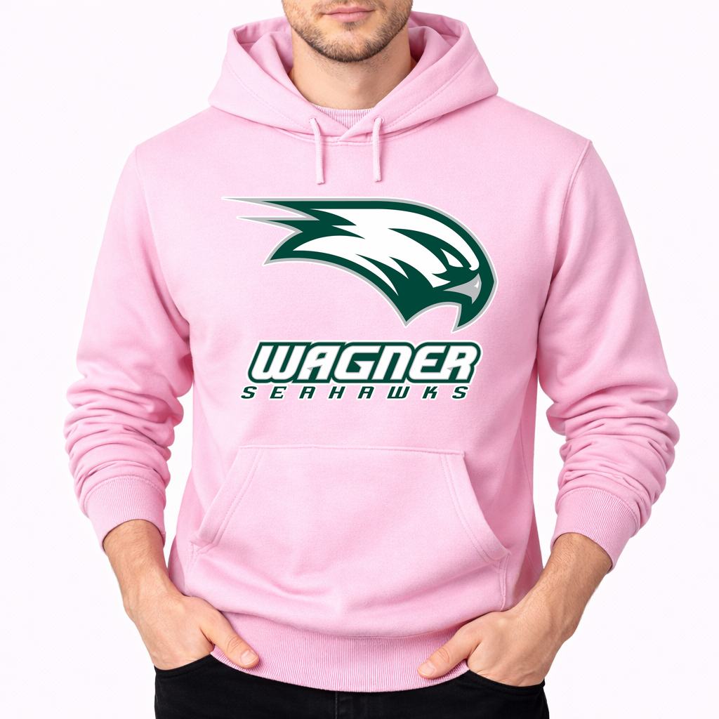 Men's Wagner Seahawks Pullover Hoodie - Pink