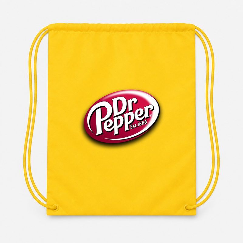 Dr Pepper Drawstring Bag - Yellow