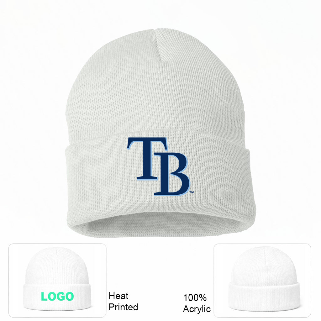 MLB Tampa Bay Rays Beanie Hat - White
