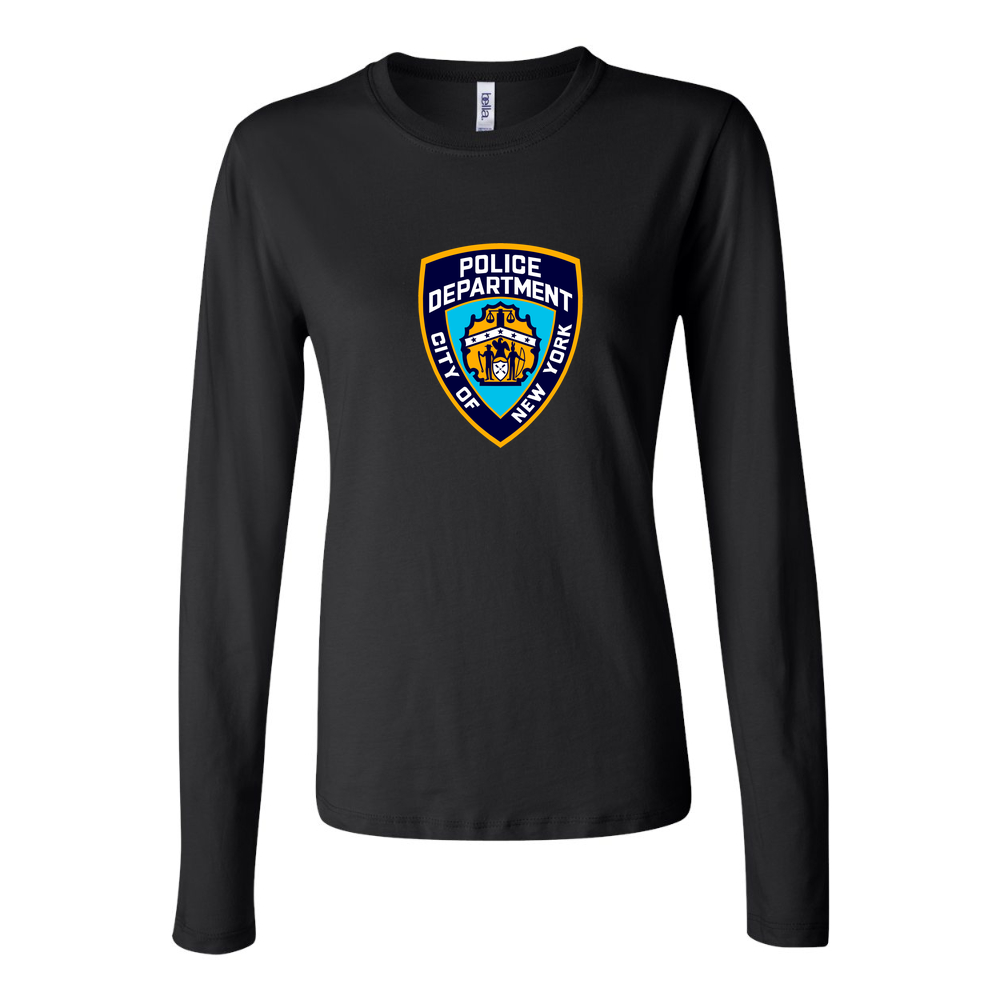Women's NYPD Logo 1536x864 1 Long Sleeve T-Shirt - Black