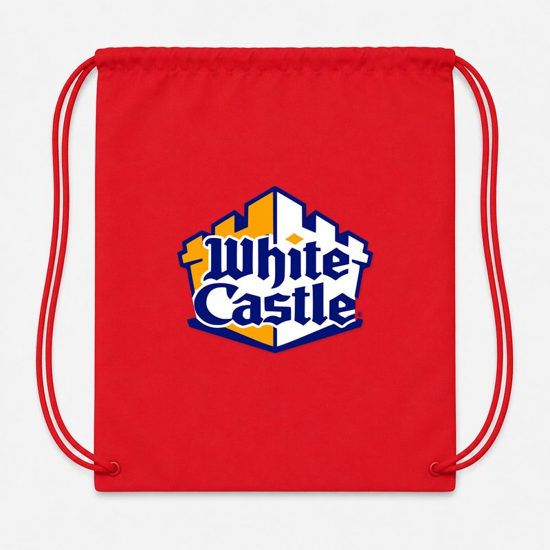 White Castle Drawstring Bag - Red