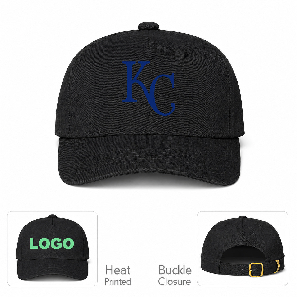 MLB Kansas City Royals Baseball Cap Hat - Black