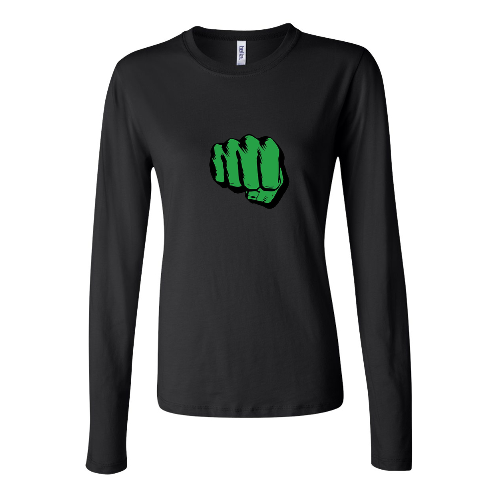 Women's Hulk Punch Long Sleeve T-Shirt - Black