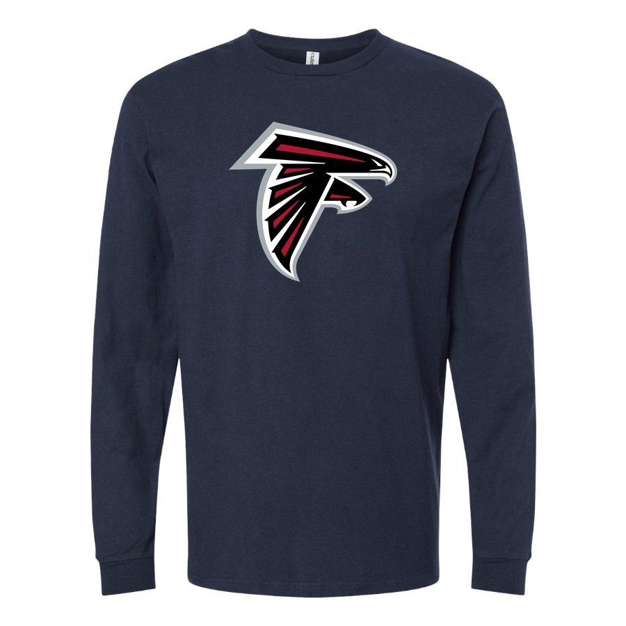 Men's Atlanta Falcons Long sleeves Cotton Blend T-Shirt - Navy