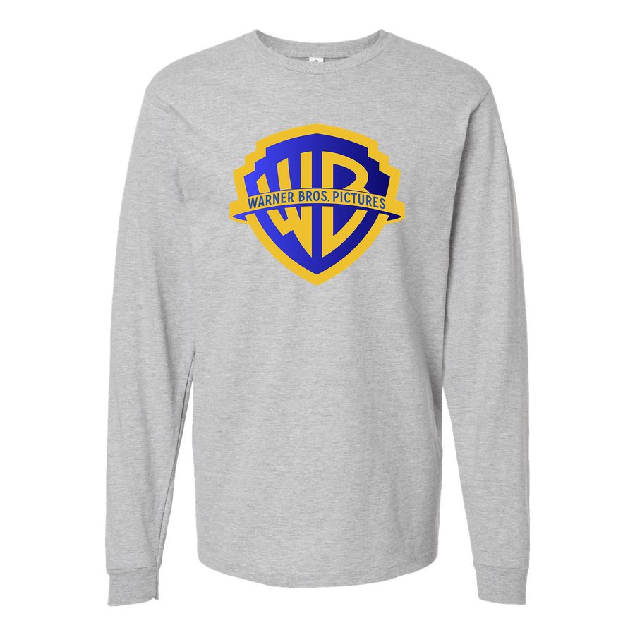 Men's Warner Bros Long sleeves Cotton Blend T-Shirt - Gray