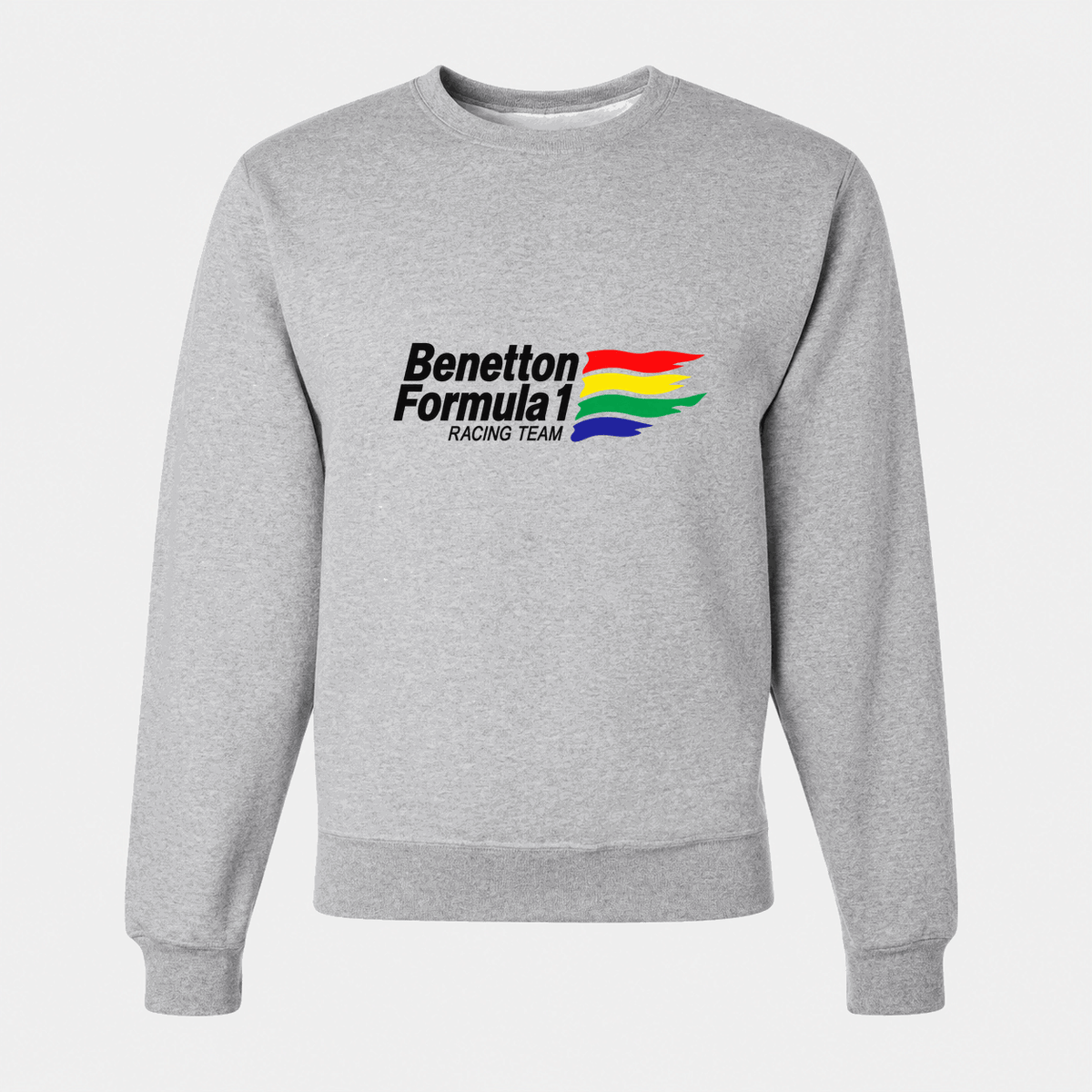 Men's Benetton Formula 1 Racing Team Crewneck Sweatshirt - Gray