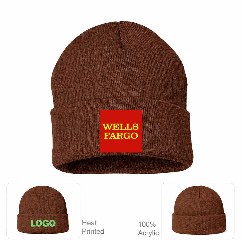 Wells Fargo Brown Beanie Hat