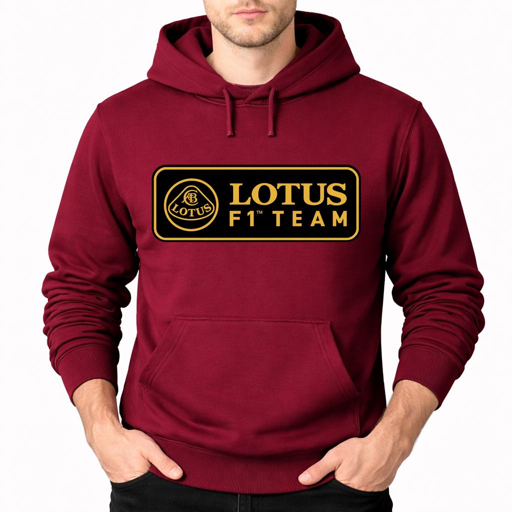 Men's Lotus F1 Team Pullover Hoodie - Burgundy