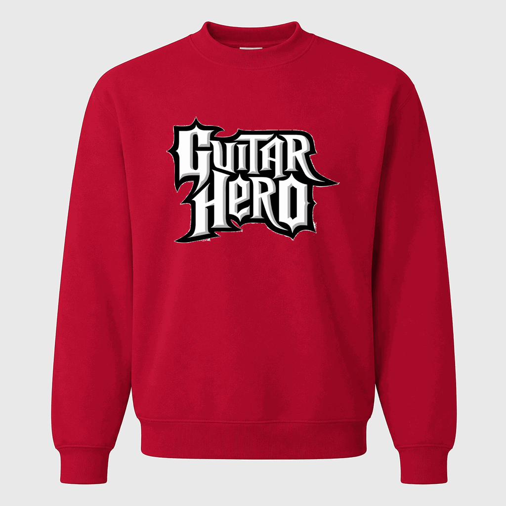 Men's Guitar Hero Crewneck Sweatshirt - Red