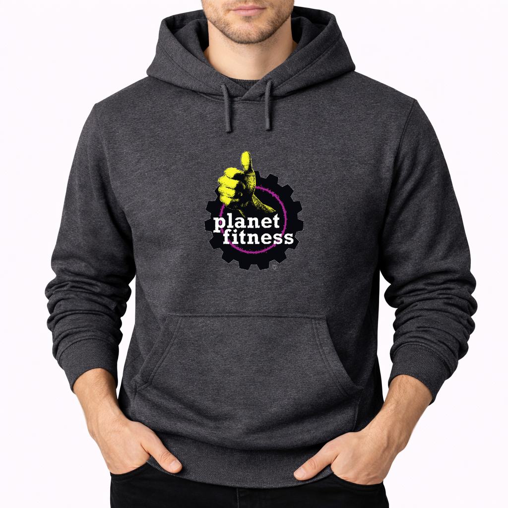 Men's Planet Fitness Pullover Hoodie - Charcoal