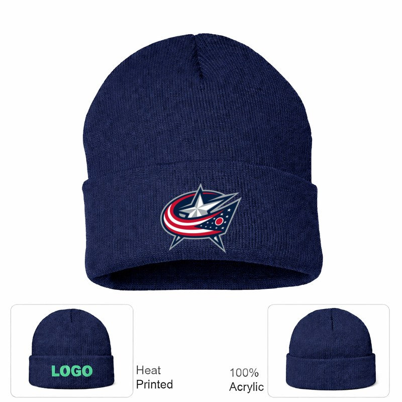 Columbus Blue Jackets Navy Beanie Hat