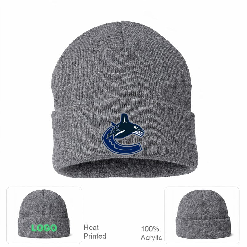 Vancouver Canucks Grey Beanie Hat