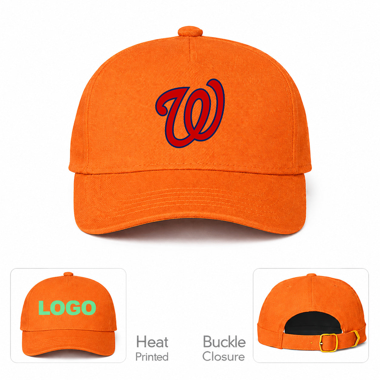 MLB Washington Nationals Baseball Cap Hat - Orange