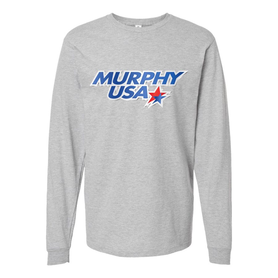 Men's Murphy-USA-Logo Long sleeves Cotton Blend T-Shirt - Gray
