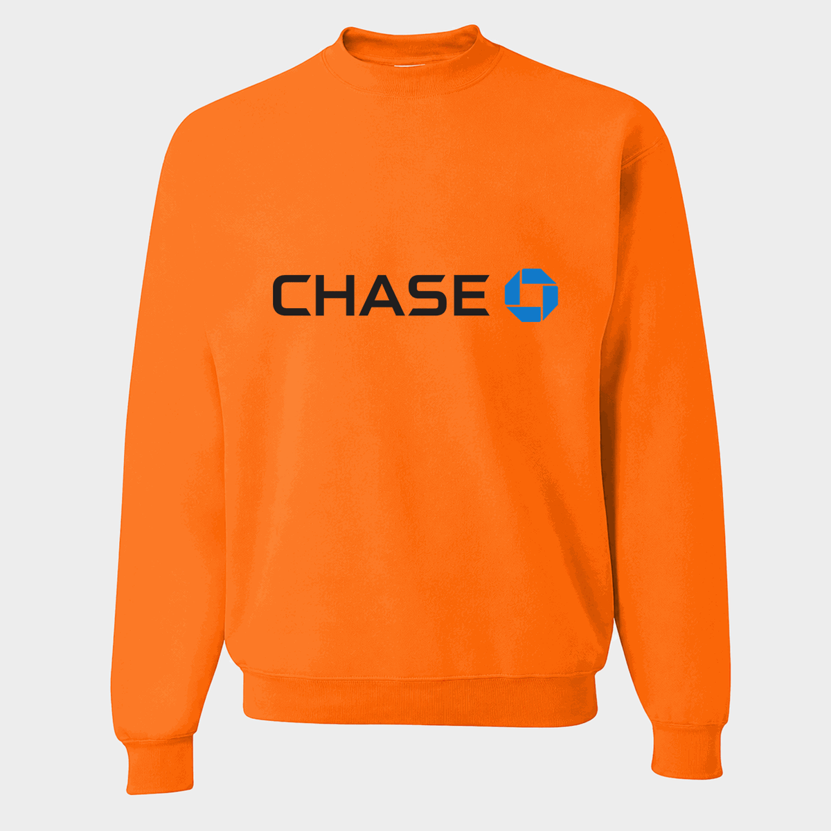 Men's Chase Black Logo Crewneck Sweatshirt - Orange