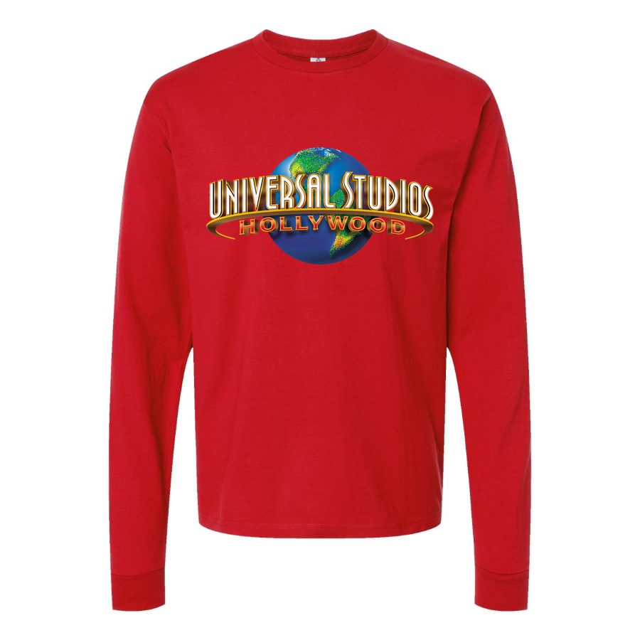 Men's Universal Studios Hollywood Long sleeves Cotton Blend T-Shirt - Red