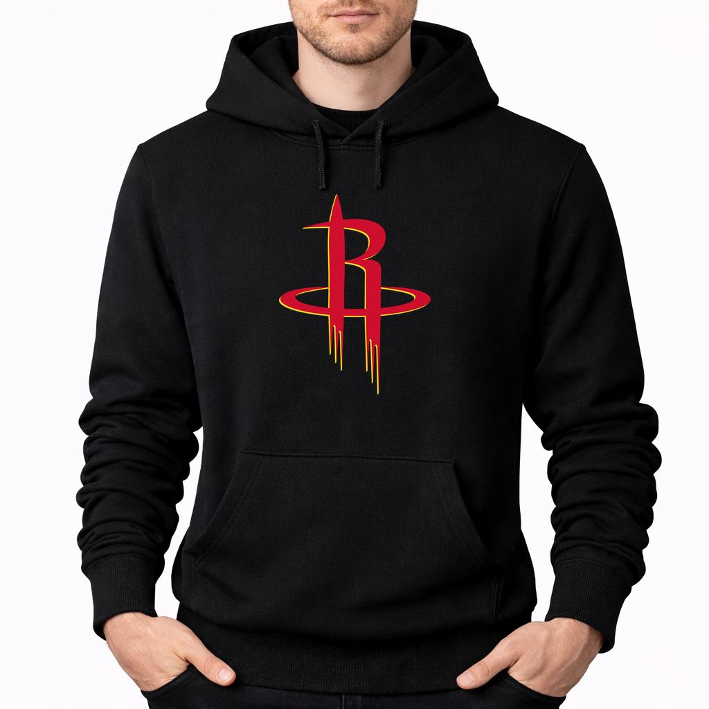 Men's Houston Rockets Pullover Hoodie - Black