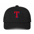 Texas Rangers MLB Logo Black Dad Baseball Cap Hat
