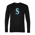 Men's Seattle Mariners Polyester Long Sleeve T-Shirt - Black