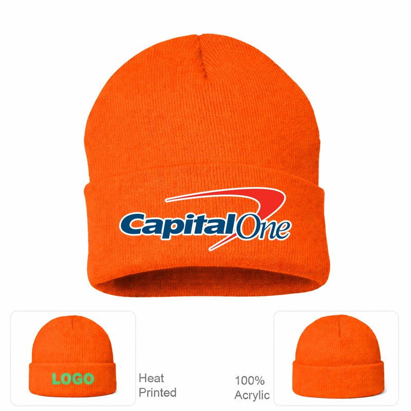 Capital One Orange Beanie Hat