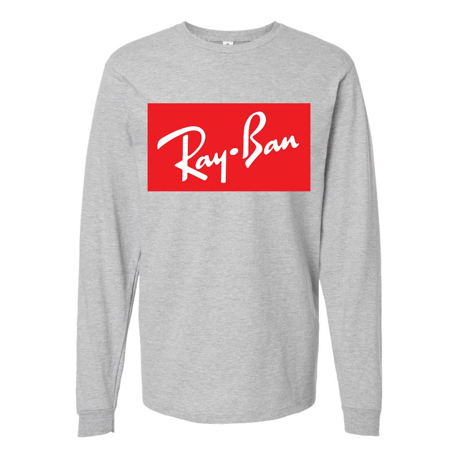 Men's Ray Ban Long sleeves Cotton Blend T-Shirt - Gray
