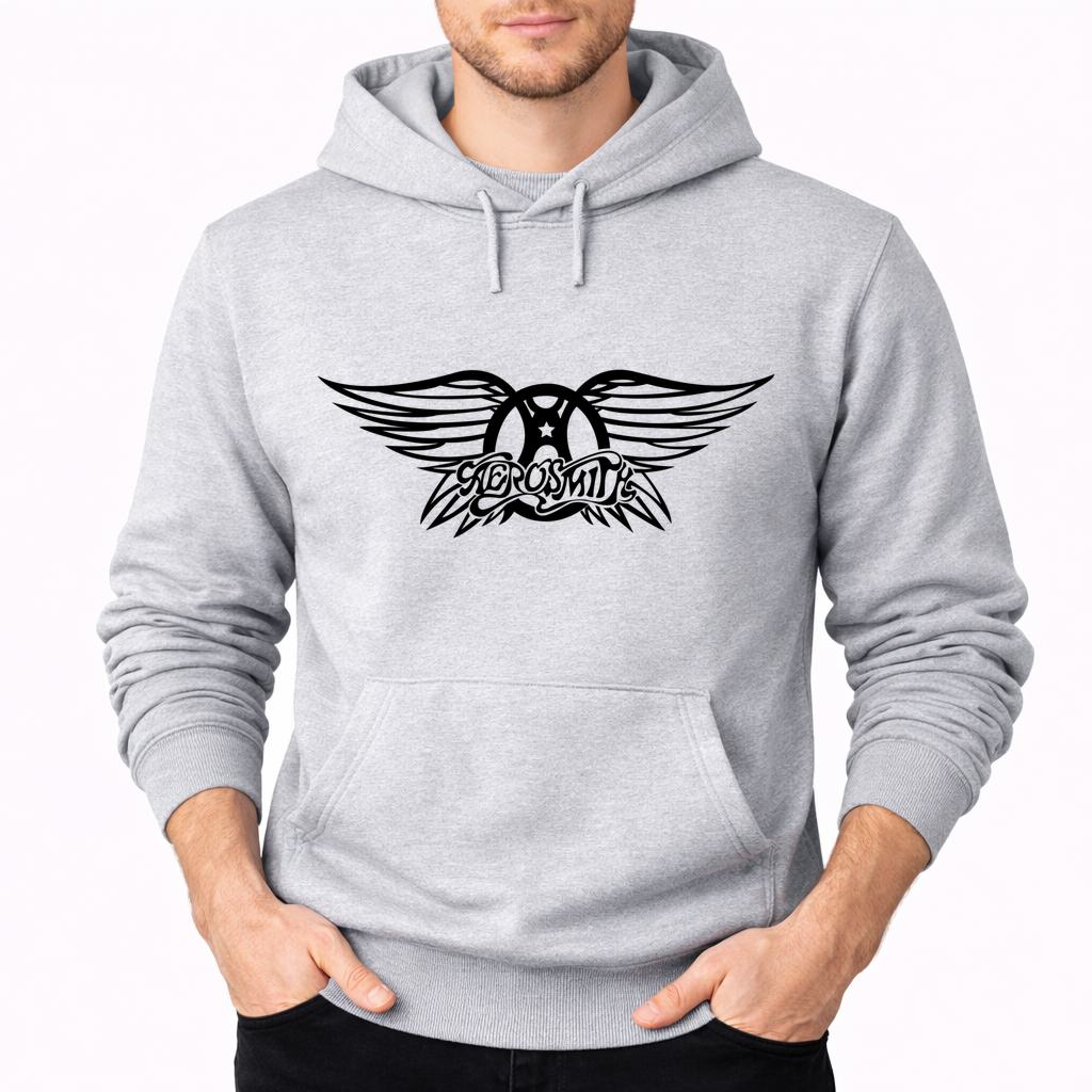 Men's Aerosmith Pullover Hoodie - Gray