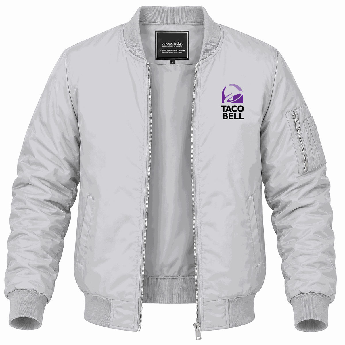 Men's Taco Bell Lightweight Bomber Jacket - Gray