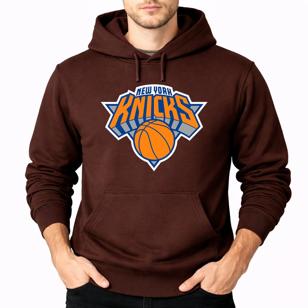 Men's New York Knicks Pullover Hoodie - Brown