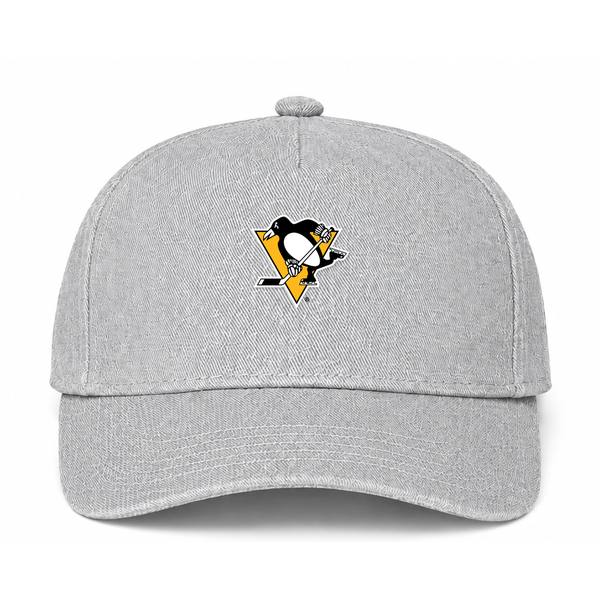 Pittsburgh Penguins NHL Logo Gray Dad Baseball Cap Hat