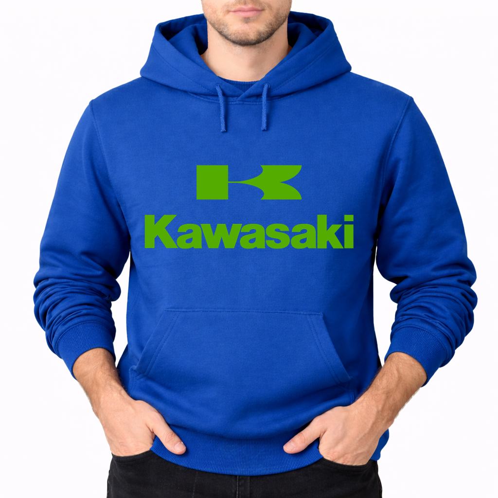 Men's Kawasaki Pullover Hoodie - Blue