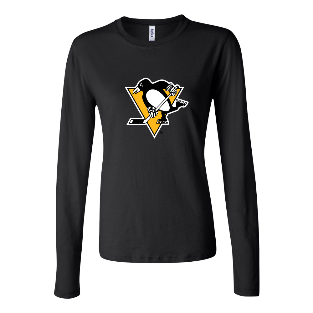 Women's Pittsburgh Penguins Long Sleeve T-Shirt - Black