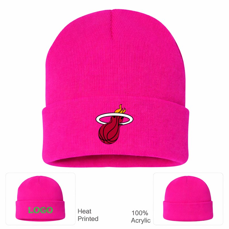 Miami Heat Hot Pink Beanie Hat