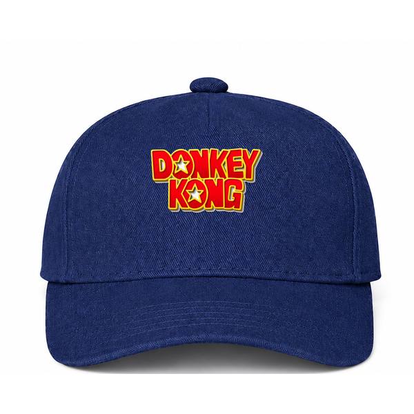 Donkey Kong Logo Navy Dad Baseball Cap Hat