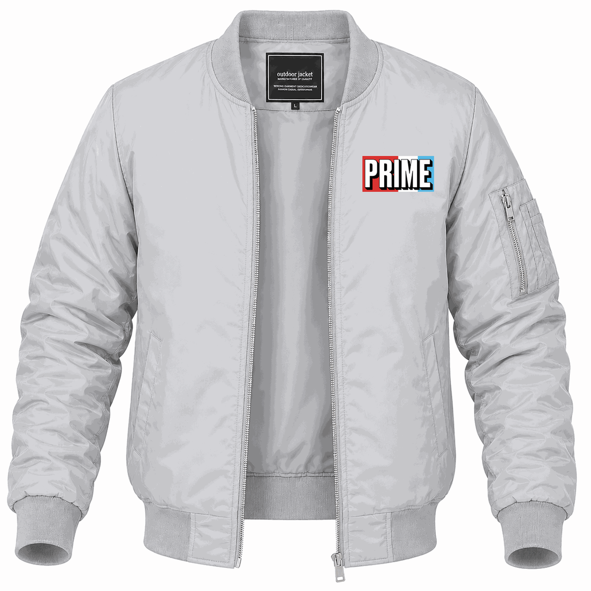 Men's Prime Drink Lightweight Bomber Jacket - Gray