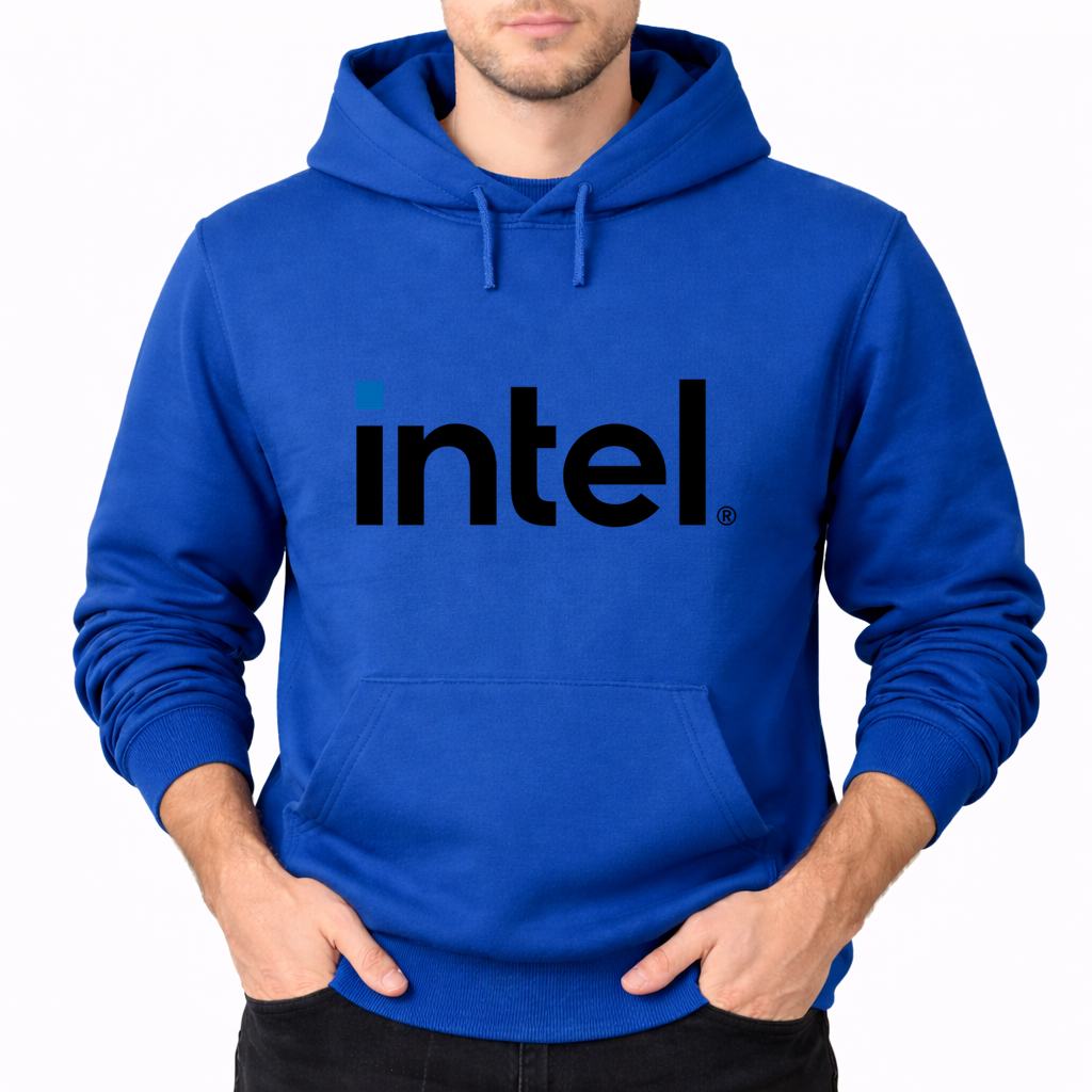 Men's Intel Pullover Hoodie - Blue